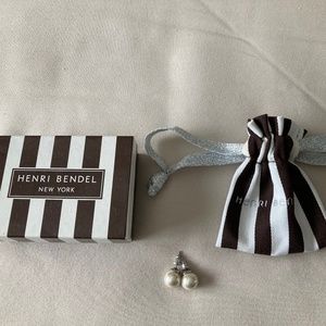 Henri Bendel Faux Pearl Earrings with dust bag and box